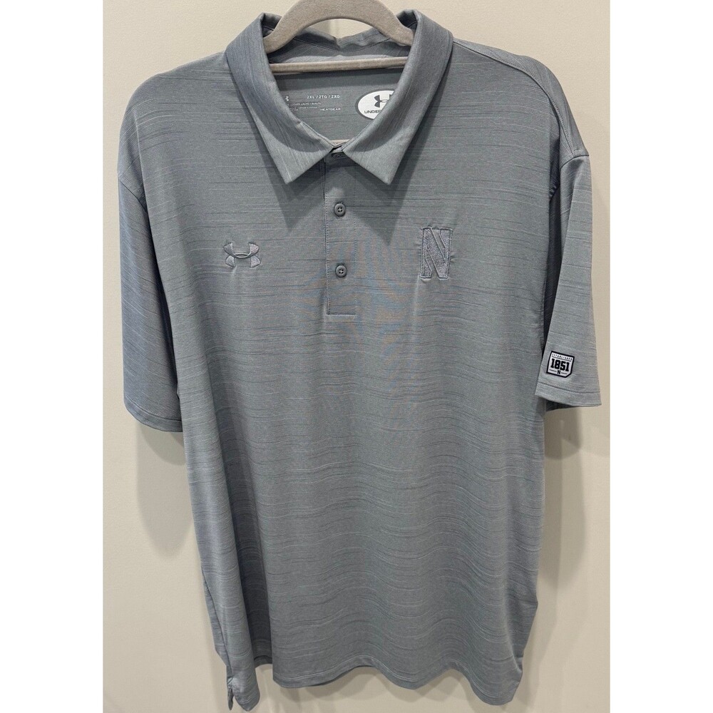 Northwestern Wildcats - Under Armour Polo Shirt - Men's Size 2XL - Gray
